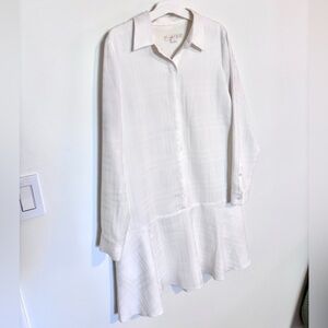 Cooper & Ella jacquard plaid tennis prep Long Sleeve Shirt Dress